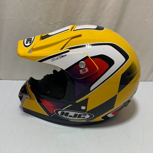 HJC CL-X3SN Dirt Bike Helmet Size Medium Yellow Off Road ATV Snowmobile - Picture 2 of 14